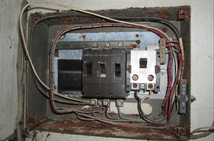 instalación electrica antigua